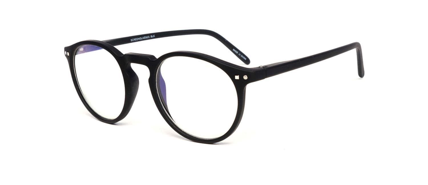 Black model 3 screen glasses side