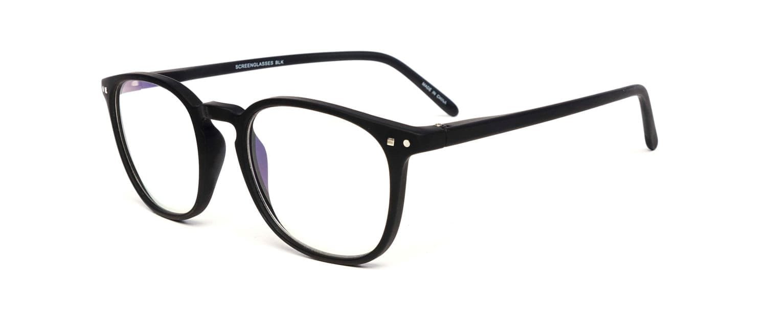 Black model 5 screen glasses side